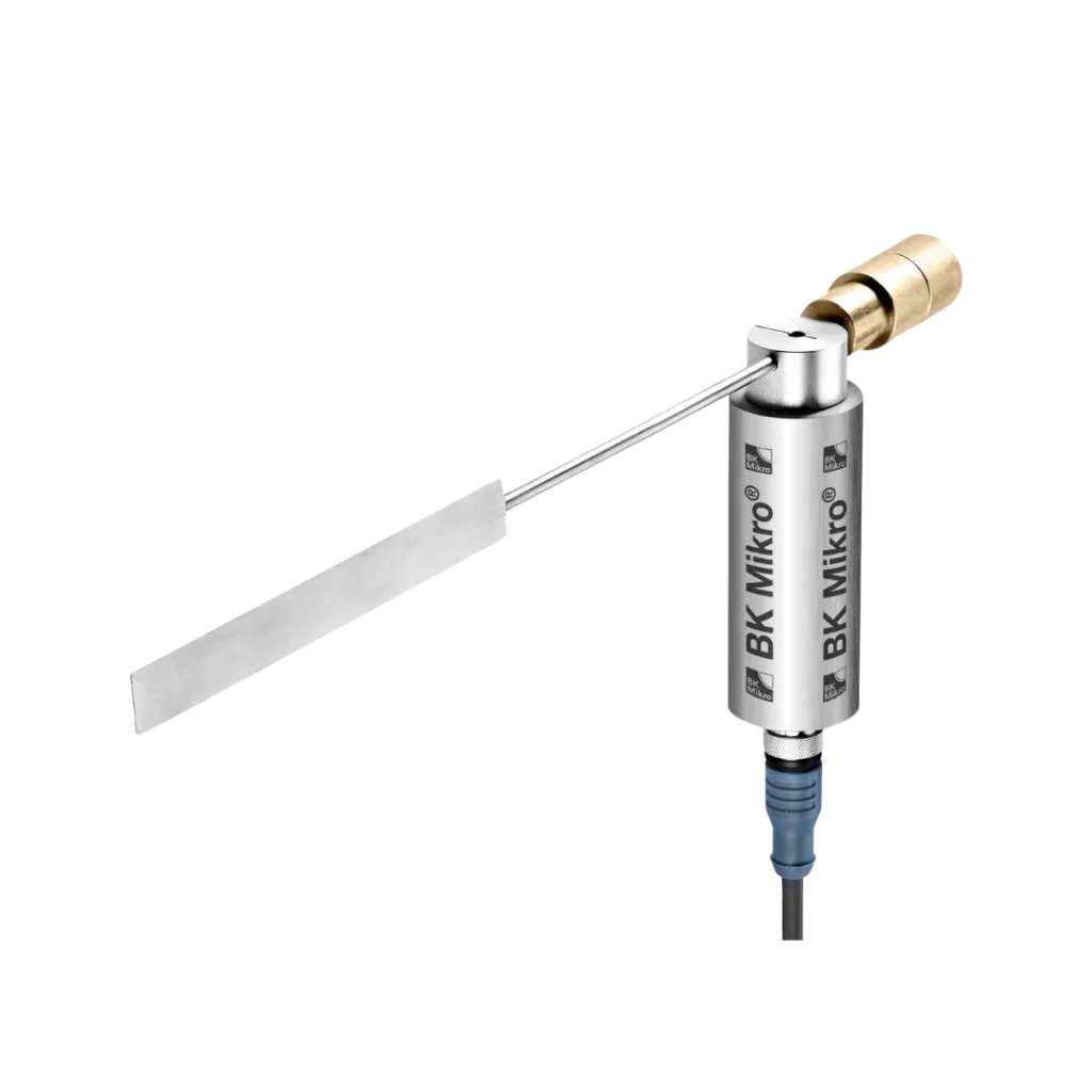 Sensor BK Mikro con brazo giratorio para detección de herramientas rotas o mal posicionadas en centros de maquinado CNC. Equipo de Inspección.
