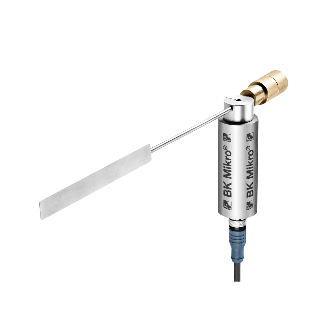 Sensor BK Mikro con brazo giratorio para detección de herramientas rotas o mal posicionadas en centros de maquinado CNC. Equipo de Inspección.